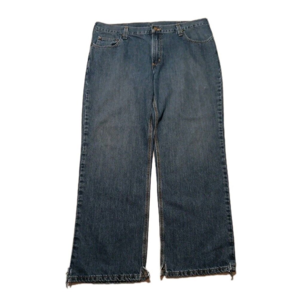 Carhartt Relaxed Fit Jeans 38 X 30 Men's Workwear Blue Denim Cotton Look At Pics